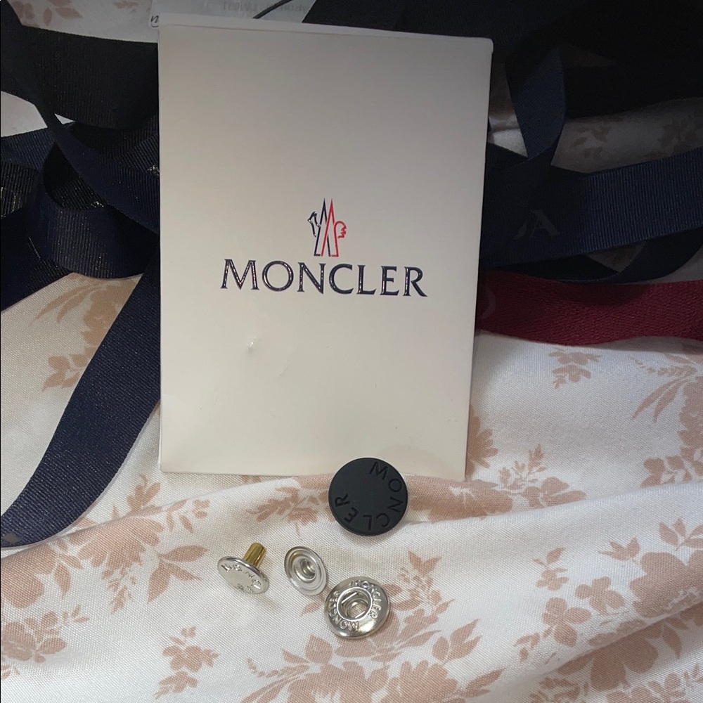 Moncler Black and Silver Cuff Links